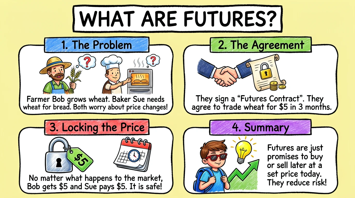 A doodle-style educational slide infographic with a 16:9 aspect ratio. The overall background is a f