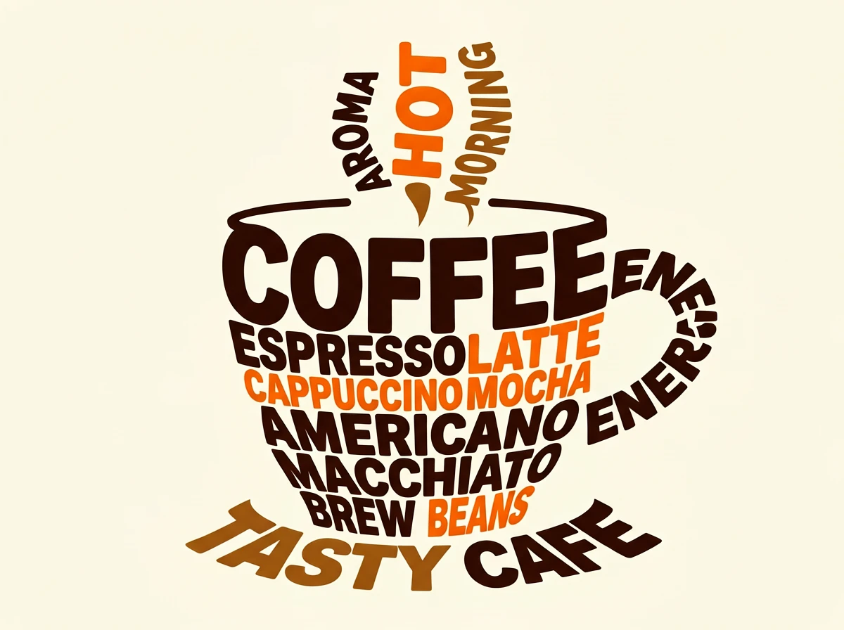 ERNIE Image graphic design example - Coffee Typography