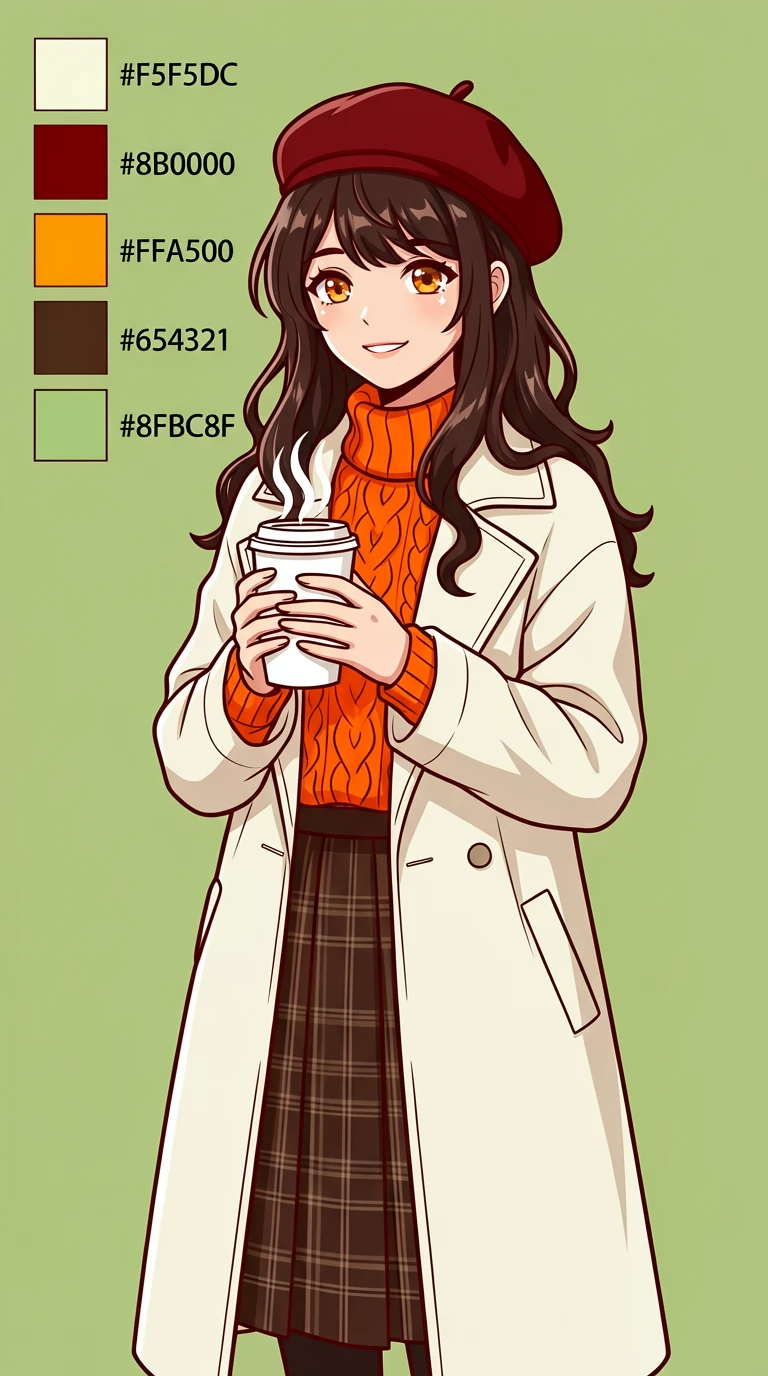 A vertical, full-color anime-style character illustration. Drawn at the center of the frame is a you