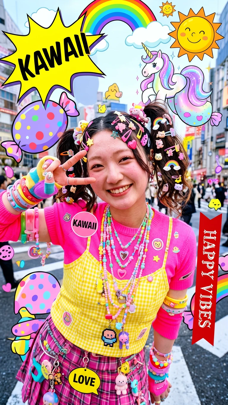 On the upper left of the image, there is a pink cartoon bunny with long upright ears, happily huggin